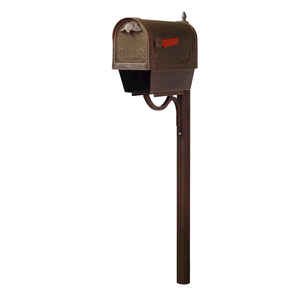 Floral Curbside Mailbox with Newspaper Tube - Special Lite Products