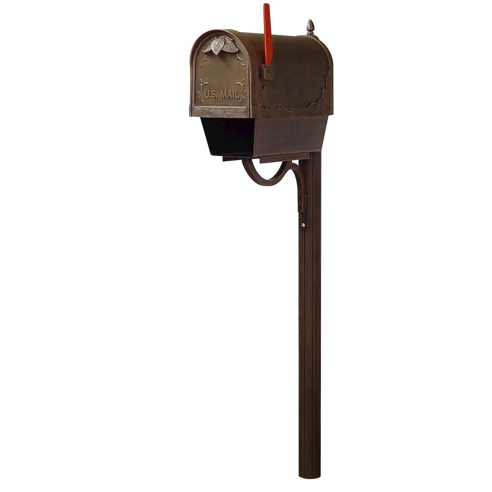 Floral Curbside Mailbox with Newspaper Tube - Special Lite Products