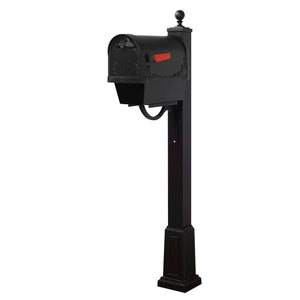 Floral Curbside Mailbox with Newspaper Tube and Springfield Mailbox with Base - Special Lite Products