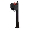 Floral Curbside Mailbox with Newspaper Tube and Springfield Mailbox with Base - Special Lite Products