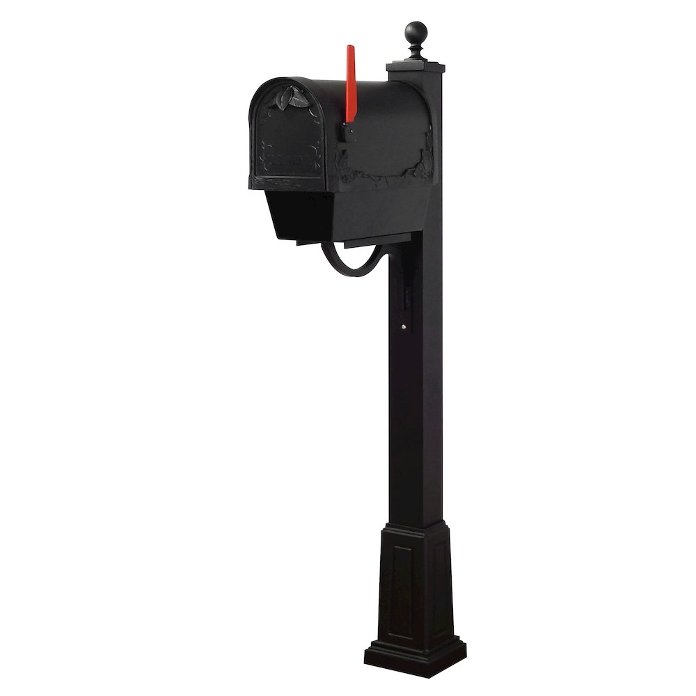 Floral Curbside Mailbox with Newspaper Tube and Springfield Mailbox with Base - Special Lite Products