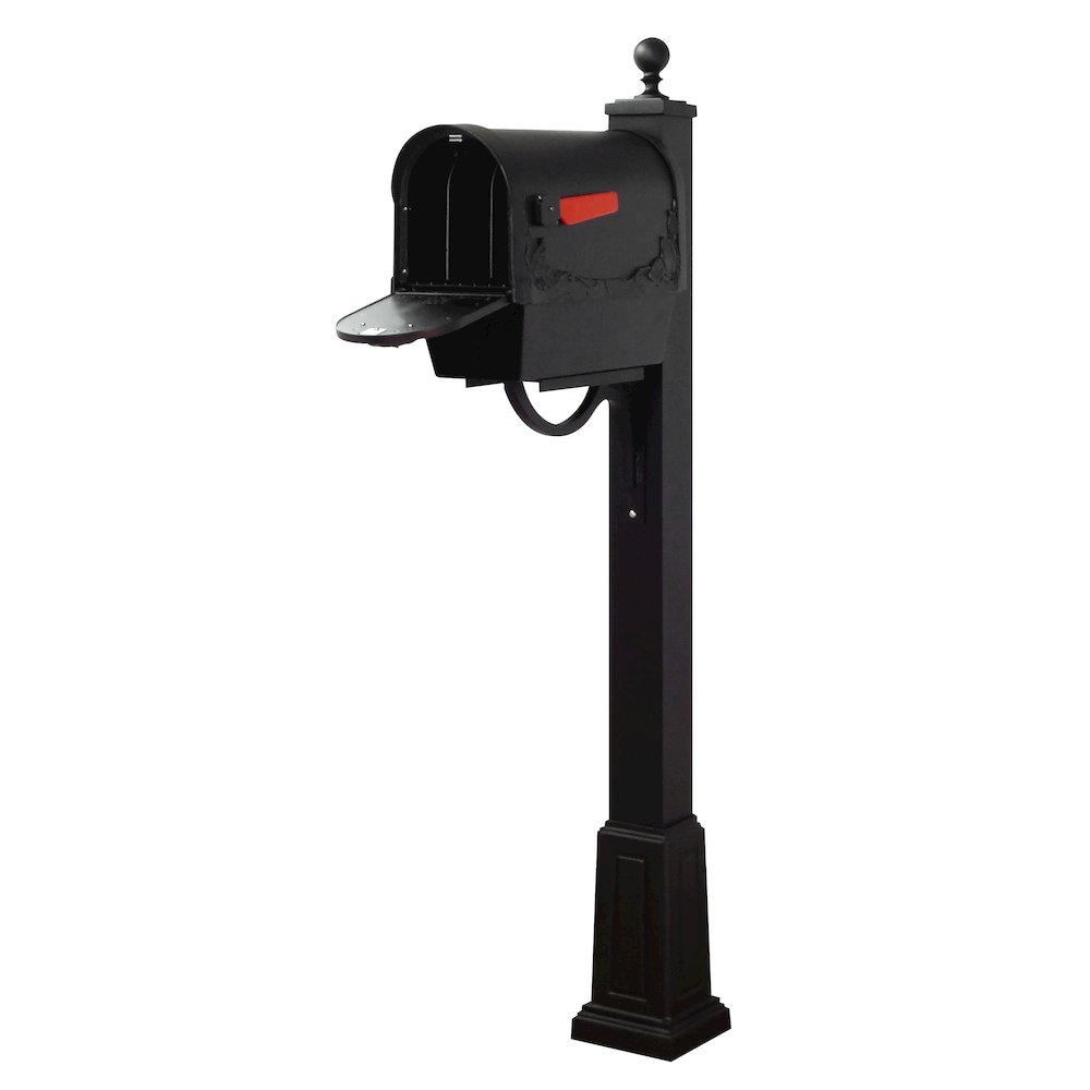 Floral Curbside Mailbox with Newspaper Tube and Springfield Mailbox with Base - Special Lite Products