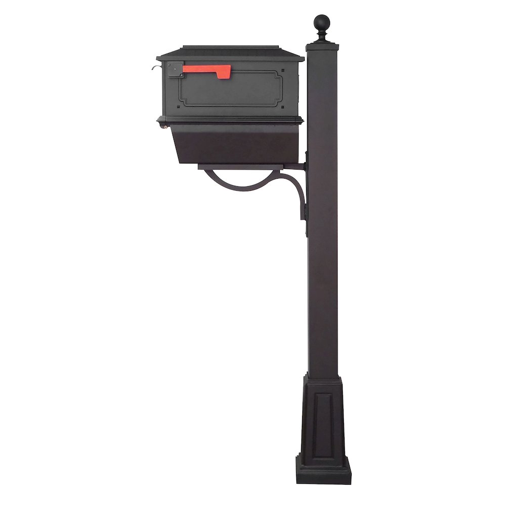 Kingston Curbside Mailbox with Newspaper Tube and Springfield Mailbox with Base - Special Lite Products