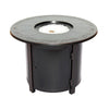 Hartwick 34'' Round Gas Fire Pit Chat Table with Clear Glass Fire Beads - Alfresco Home