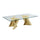 Glass Coffee Table Sets: Coffee Table, 2 End Tables and Console Table with Stainless Steel Gold Base - Best Quality Furniture