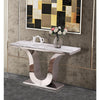 Marble Top Console Table with Stainless Steel Base - Best Quality Furniture