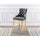 29'' Dark grey velvet barstool with a gold color base (SET OF 2) - Best Quality Furniture
