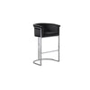 29'' Black Upholstered Barstool with Silver Base -Single - Best Quality Furniture