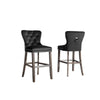 29'' Tufted Velvet Upholstered Bar stool in Black, Set of 2 - Best Quality Furniture