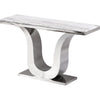 Marble Top Console Table with Stainless Steel Base - Best Quality Furniture