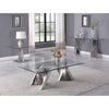 Glass Coffee Table Sets: Coffee Table, End Table, Console Table with Stainless Steel Base - Best Quality Furniture
