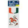 Miami Hurricanes Set of 2 Die Cut Decals - WinCraft