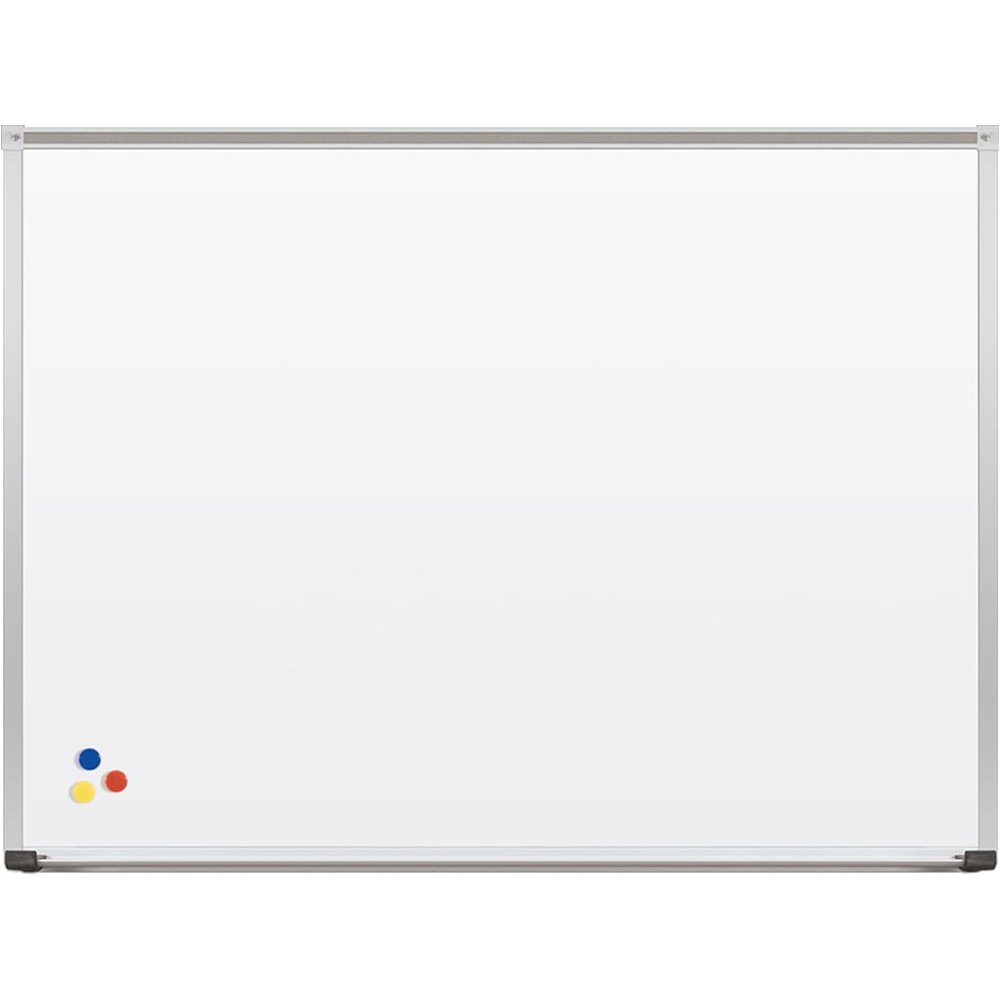 Markerboard -12ftWx48''H- White Porcelain Steel Surface - Anodized Aluminum Frame - Best-Rite