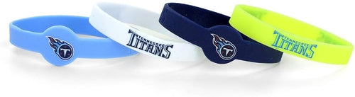 Tennessee Titans Bracelets 4 Pack Silicone - Aminco