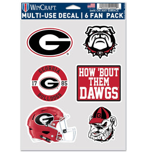 Georgia Bulldogs Decal Multi Use Fan 6 Pack - WinCraft