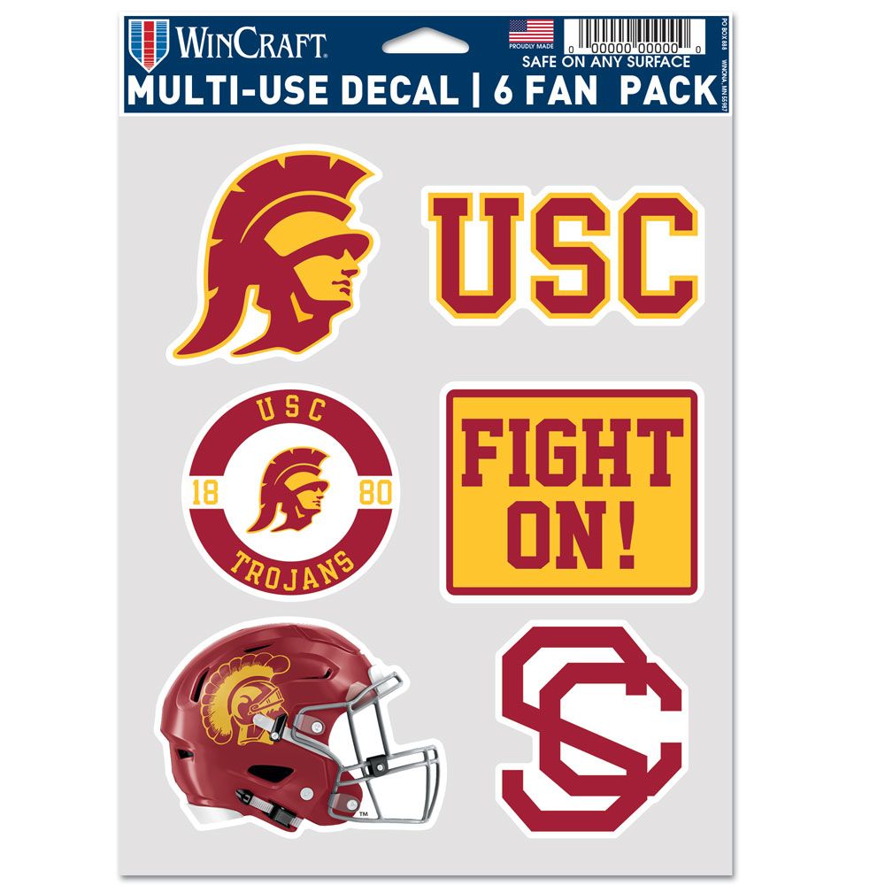 USC Trojans Decal Multi Use Fan 6 Pack - WinCraft