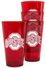 Ohio State Buckeyes Glass 16oz Pint Plastic 4 Pack -