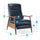 Solaris Wood Arm Push Back Recliner - Midnight Blue - Comfort Pointe