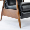 Solaris Wood Arm Push Back Recliner - Black - Comfort Pointe