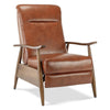 Solaris Wood Arm Push Back Recliner - Caramel - Comfort Pointe
