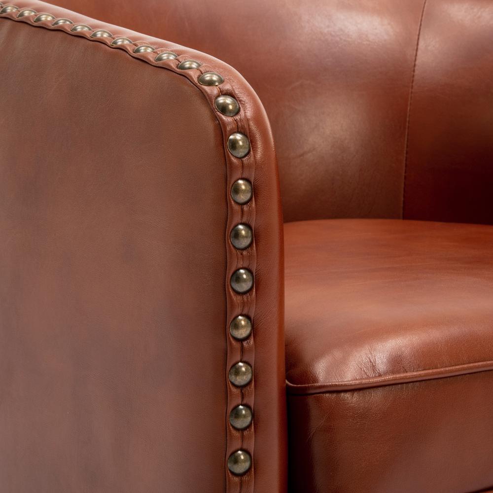Tyler Swivel Arm Chair - Caramel - Comfort Pointe