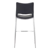 Ace Barstool (Set of 2) Black & Silver - ZUO