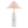 Ciara Table Lamp Beige & White - ZUO