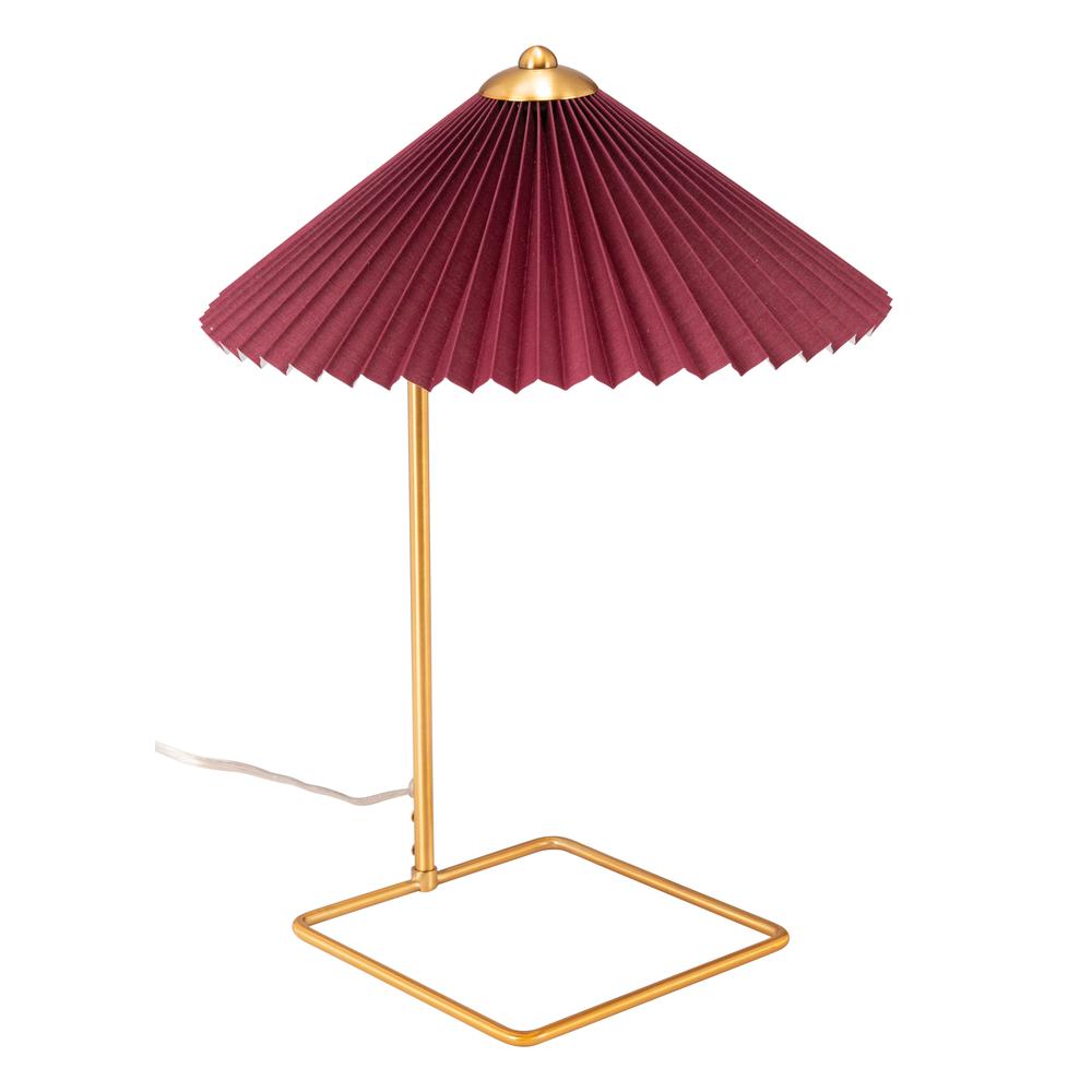 Charo Table Lamp Red & Gold - ZUO