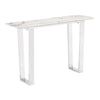 Atlas Console Table White & Silver - ZUO
