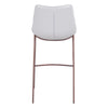 Magnus Barstool (Set of 2) White & Walnut - ZUO