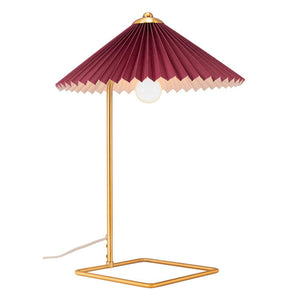 Charo Table Lamp Red & Gold - ZUO