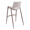 Desi Barstool (Set of 2) Beige & Walnut - ZUO