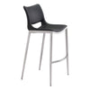 Ace Barstool (Set of 2) Black & Silver - ZUO