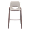 Desi Barstool (Set of 2) Beige & Walnut - ZUO