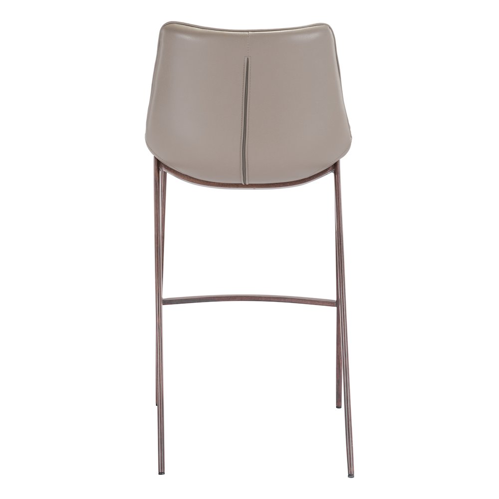 Magnus Barstool (Set of 2) Brown & Walnut - ZUO