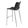 Ace Barstool (Set of 2) Black & Silver - ZUO