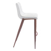 Magnus Barstool (Set of 2) White & Walnut - ZUO