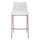 Magnus Barstool (Set of 2) White & Walnut - ZUO