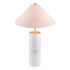 Ciara Table Lamp Beige & White - ZUO