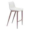 Magnus Barstool (Set of 2) White & Walnut - ZUO