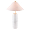 Ciara Table Lamp Beige & White - ZUO