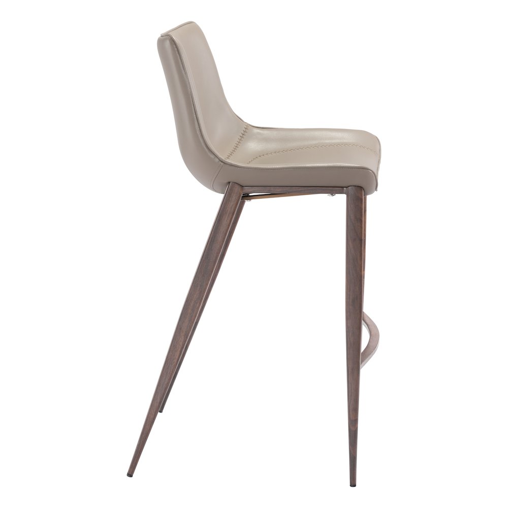 Magnus Barstool (Set of 2) Brown & Walnut - ZUO