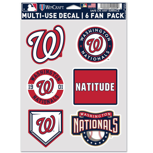 Washington Nationals Decal Multi Use Fan 6 Pack - WinCraft