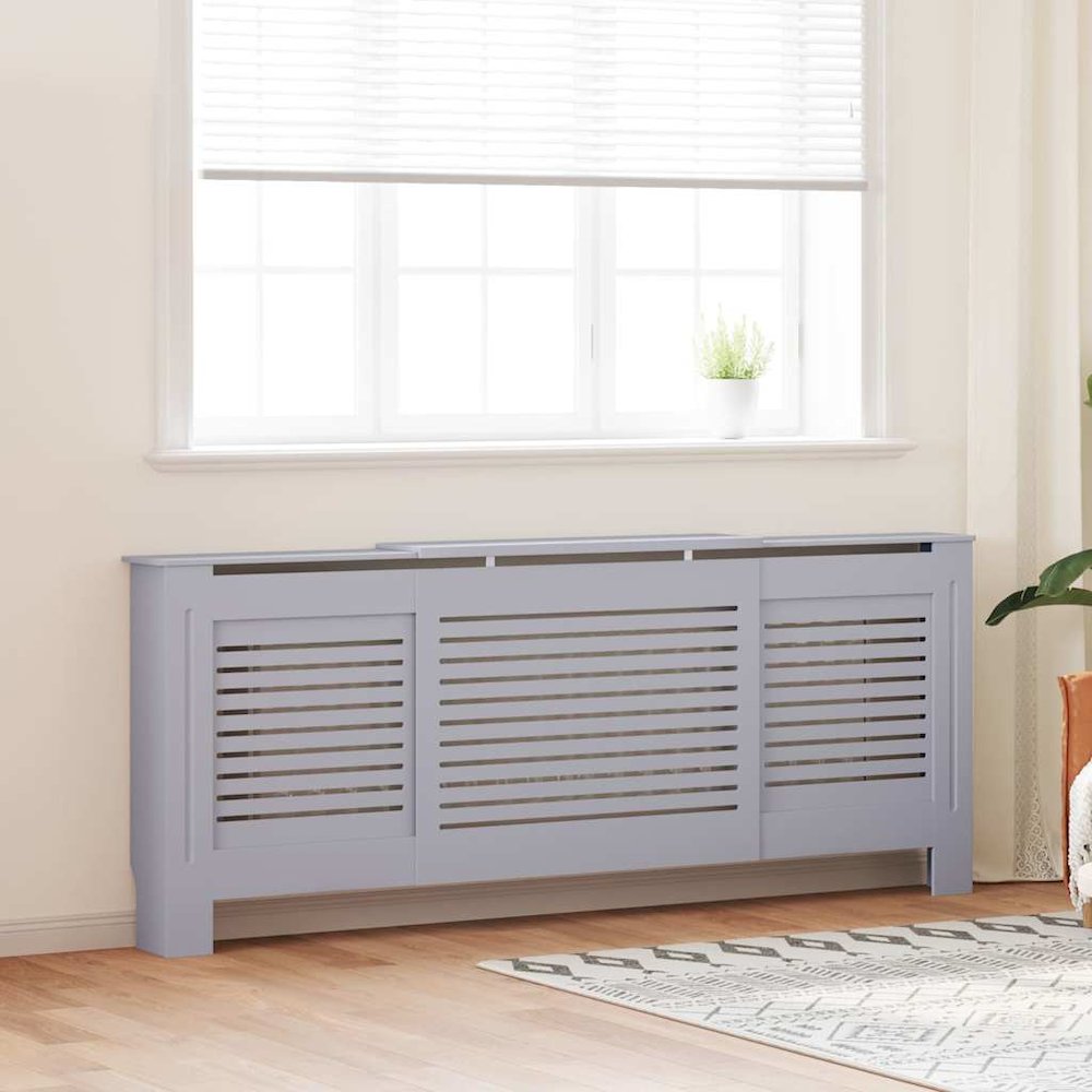 MDF Radiator Cover Gray 80.7'' - vidaXL