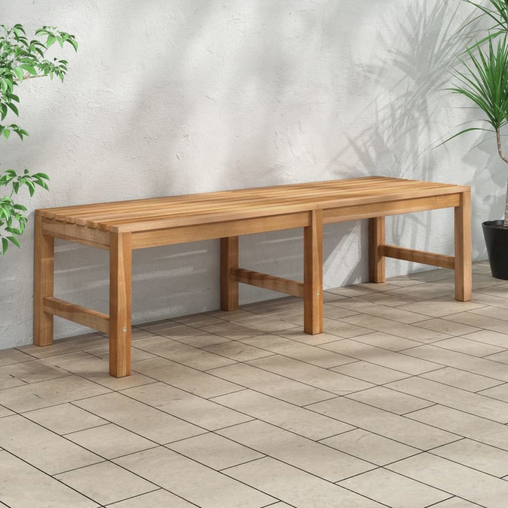 Bench Teak Solid Teak Wood 59.1 in long Durable Garden Bench - vidaXL