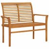 vidaXL Patio Bench with Taupe Cushion 44.1'' Solid Teak Wood