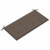 vidaXL Patio Bench with Taupe Cushion 44.1'' Solid Teak Wood
