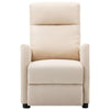 vidaXL Electric Massage Reclining Chair Cream Fabric