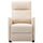vidaXL Electric Massage Reclining Chair Cream Fabric