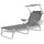 Sun Lounger Steel Grey Powder-coated steel frame, Polyester fabric - vidaXL